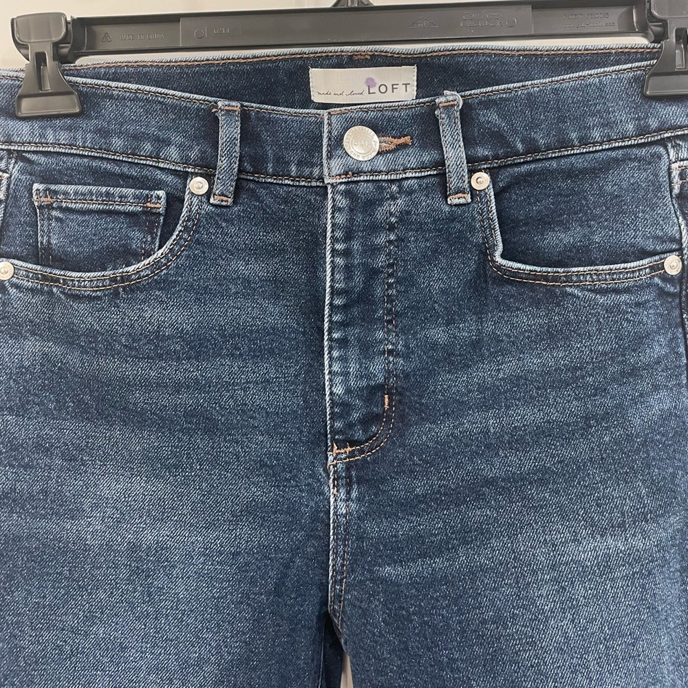Loft High Waist Skinny Ankle Jeans